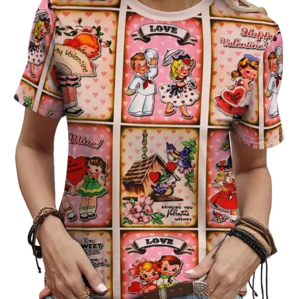 Valentine's Day Retro Graphic T-Shirt 👕 - Picture 1 of 1
